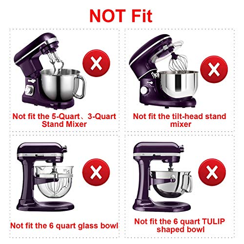 AIZARA 6 Quart Stand Mixer Attachments for 6 QT Bowl-Lift Stand Mixer, Flat Beater Flex Edge Beater for Stand Mixer 6 qt Bowl Scraper Blade Paddle