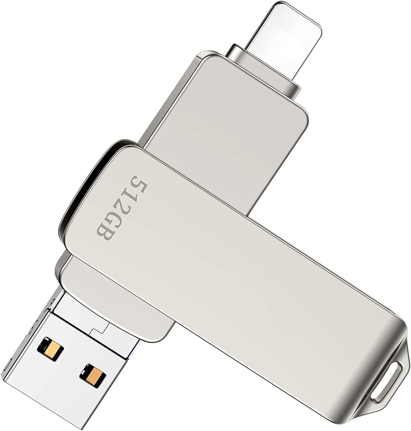 TURHAN MFi Certified 512GB iPhone Flash Drive - High Speed External Storage for iPad and iPhone
