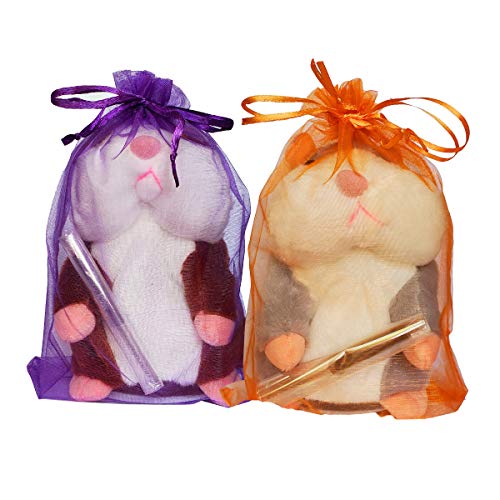 2 Pack Little Talking Hamster Toy Animal Talking Toys Repeats What You Say Mimicry Pet Record for Boys and Girls