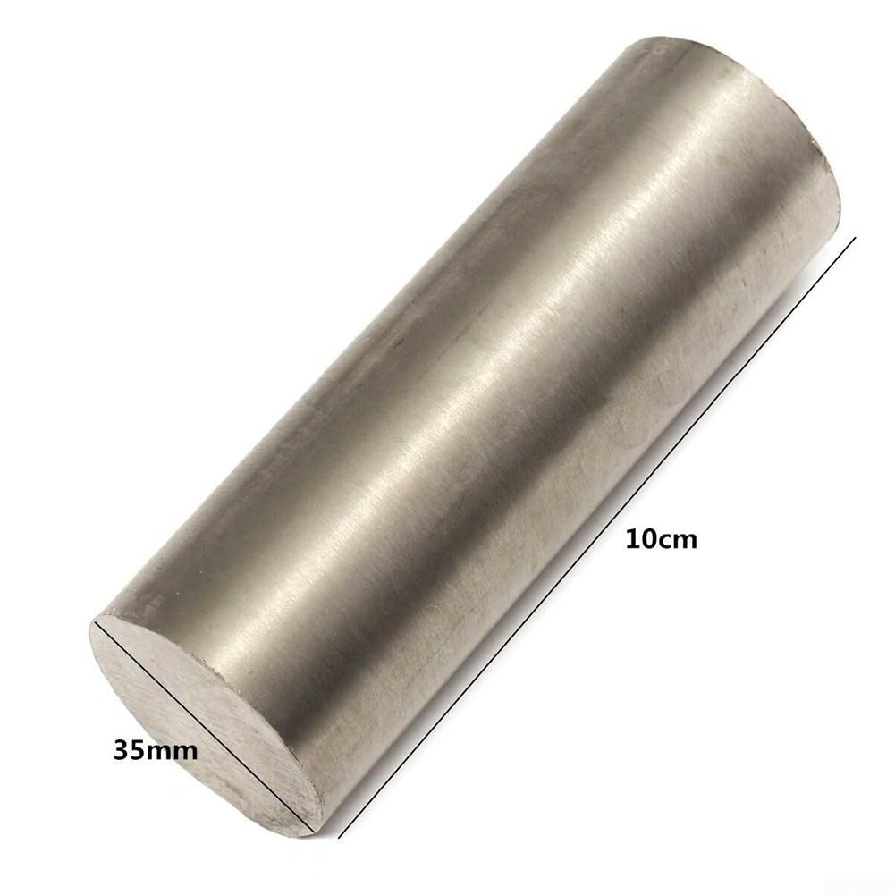 TC4 6Al-4V Round Bar 35mm Diameter x 100mm Length Grade 5 Rod Stock Resistant for Aerospace Industrial Applications