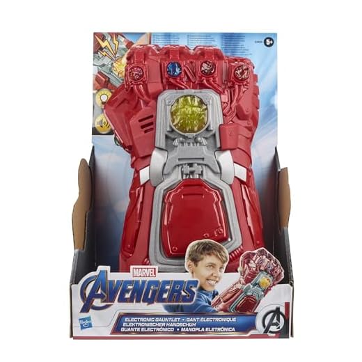 Marvel Avengers: Endgame - Guante del Infinito de Color Rojo - Guante electrónico para Juego de rol con Luces y Sonidos - Juguetes Infantiles de superhéroes