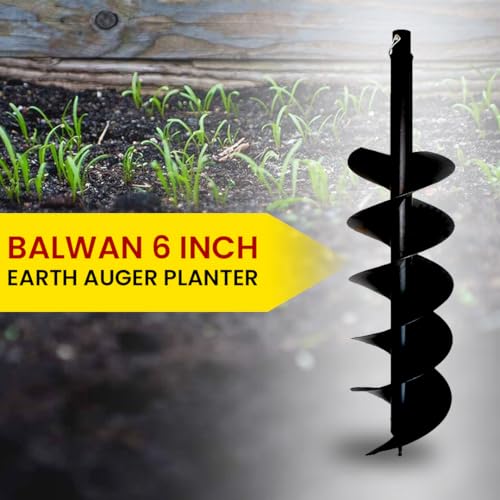 Image of Balwaan Krishi 6 inch Double Spiral Drill Planter|15 cm Post Hole Digger| PT-6D