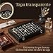Imagen de BYM Organizador de Anillos y Pendientes con Tapa de Vidrio 35x24x5 cm