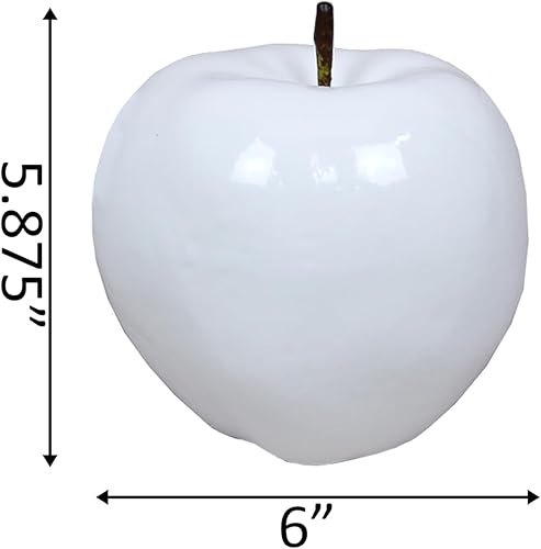 Miniatura 9 de Flora Bunda Centro de mesa grande artificial brillante de 6 pulgadas, manzana, verde