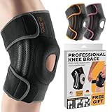 DR. BRACE ELITE Knee Brace with Side Stabilizers & Patella Gel Pads for Maximum Knee Pain Support and fast recovery for men and women-Please Check How To Size Video (Mercury, Small)