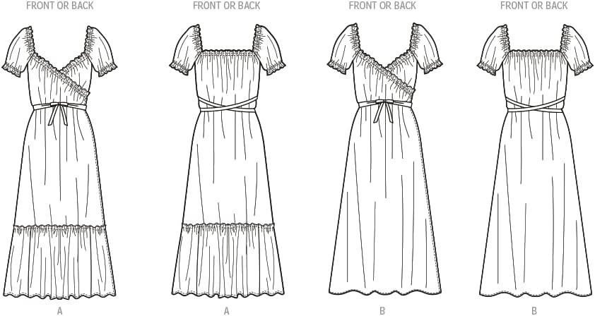 McCall's Misses' 1970's Vintage Wrap Dress Sewing Pattern Kit by Laura Ashley, Design Code M8358, Sizes 6-8-10-12-14