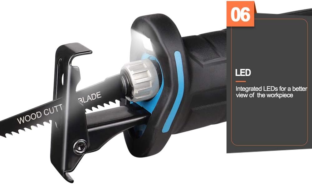 🛒 Crаzу Dеаlѕ NEWONE 20V Reciprocating Saw zall saw cut-off tool with 2.5A Charger,LED working light, Tool-Free Blade Change, 7pcs Saw Blades for cutting metal wood frozen bone, 2.0AH Battery