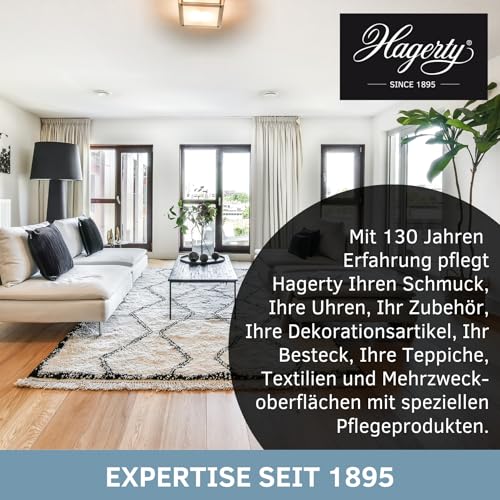 Hagerty Dry Shampoo Teppich Reinigungspulver 500 g I Spezial Trockenshampoo Pulver extra für empfindliche Teppiche Teppichböden Möbelstoffe I Fleckenentferner Teppich und Polsterreiniger Trocken