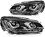 ECCPP Headlight Assembly For Volkswagen Golf 2010-2014 For Volkswagen For GTI 2010-2014 Driver and Passenger Side Headlamps