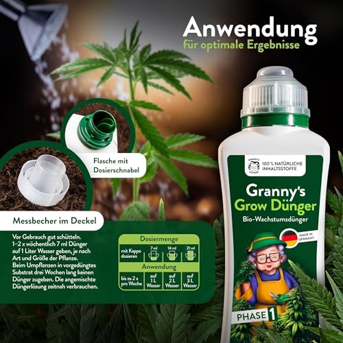 Natura Germania® Cannabis Dünger 1 LT - Pflanzendünger - Wurzelaktivator - Grow, Blüte, Blühdünger 3 Natura Germania® Cannabis Dünger 1 LT - Pflanzendünger - Wurzelaktivator - Grow, Blüte, Blühdünger – Bild 3