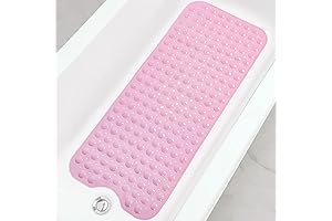 Linoows Bathtub and Shower Mats: Non-Slip, Machine Washable, and Enchanting Pink