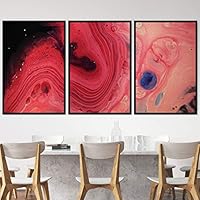 3 Piece Framed Canvas Wall Art 3D Abstract Canvas Prints Home Artwork Decoration for Living Room,Bedroom - 16