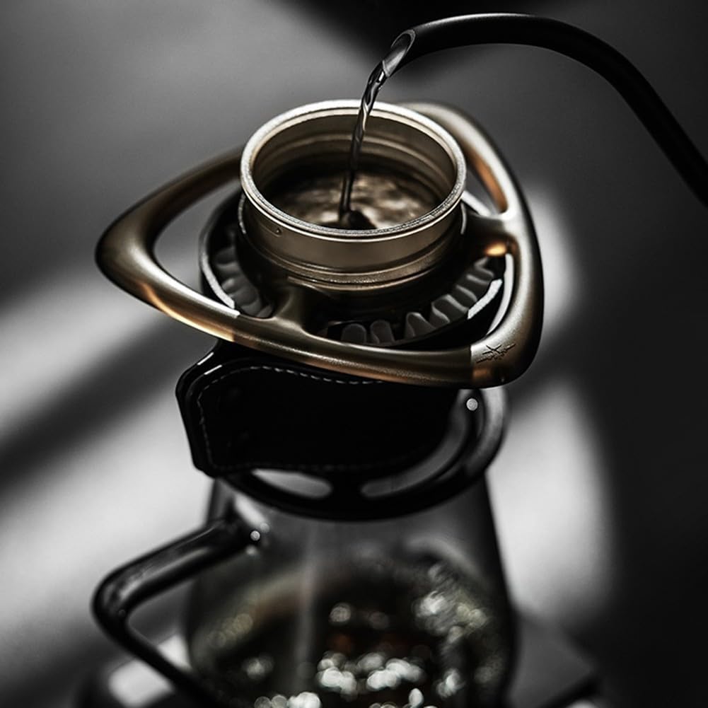 Régulateur de débit de café pour goutte à goutte - Séparateur de débit réglable pour améliorer la consistance de l'infusion, accessoire de brassage manuel de qualité barista (noir)