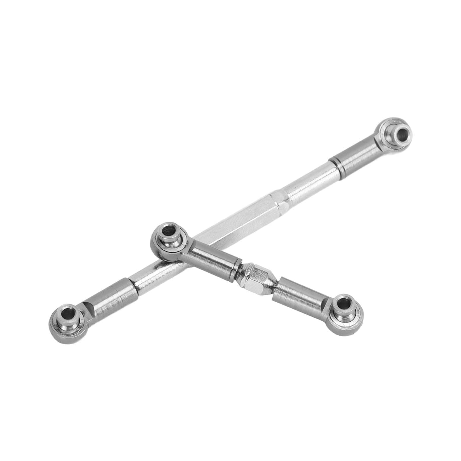 Generic Tige de Liaison de Direction Réglable en Métal pour Truck/camion de Course Modèle 1/10 RC, Performance Durable pour Différents Besoins, 4 Pièces Noires 3,3-,6 Pouces, Accessoire de Voiture RC