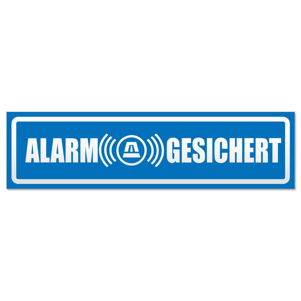 Kiwistar Magnetschild 'Alarm Gesichert' – 30 Cm, Blau, Reflektierend, Magnetisch Für Auto & Mehr