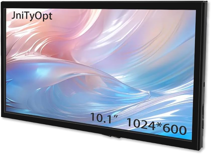 10.1inch HD Display 1024 * 600 WXVGA tft LCD Module with 5-Point Capacitive Touch Screen for RPI3/3B/3B+/4/4B/5 Laptop Mini PC