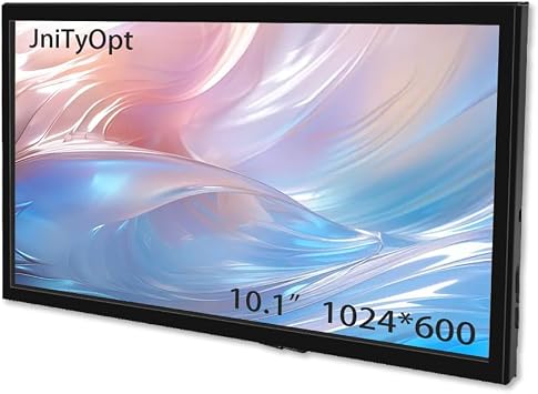10.1inch HD Display 1024 * 600 WXVGA tft LCD Module with 5-Point Capacitive Touch Screen for RPI3/3B/3B+/4/4B/5 Laptop Mini PC