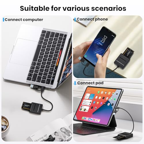 Carcasa externa para SSD mSATA USB 3.0 con aluminio miniatura 5