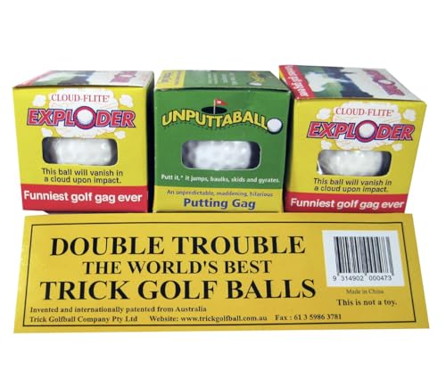 Trick Exploding & Unputtable Golf Ball 3 Pack