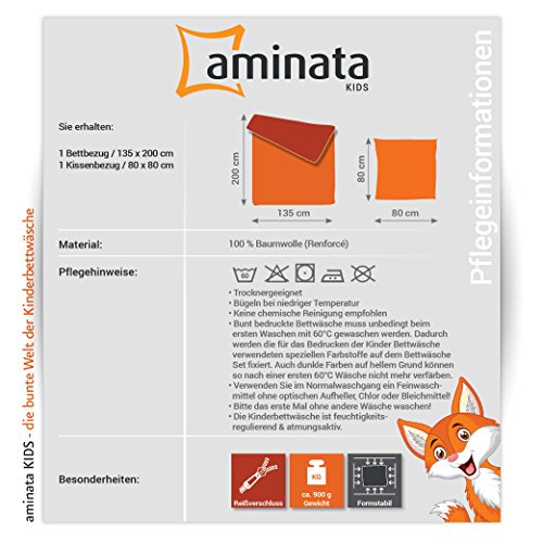 Aminata - Biancheria da Letto per Bambini, 135 x