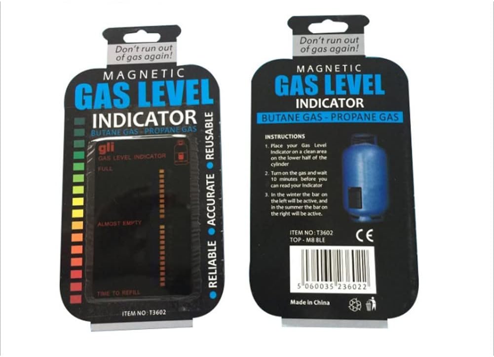 Magnetic Gas Level Indicator, Reusable Propane Fuel Level Indicator Propane Tank Gauge Level Indicator Propane Tank Sensor Gauge Propane Butane Fuel Gas Tank Bottle Level Indicator Gauge Caravan Travel Camping Reliable Accurate Magnetic Bottle Gas Measuring Device Universal for BBQ Gas Grills Cylinder RV Camper