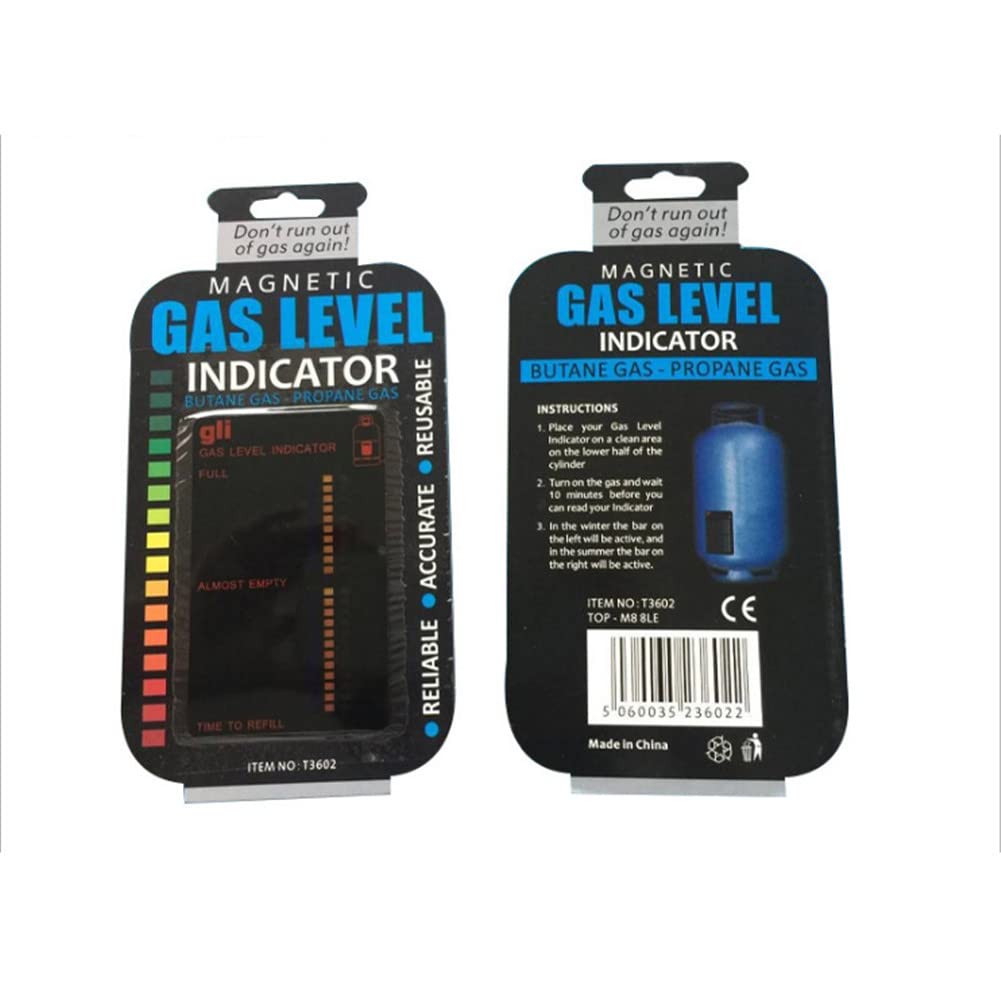 Magnetic Gas Level Indicator, Reusable Propane Fuel Level Indicator Propane Tank Gauge Level Indicator Propane Tank Sensor Gauge Propane Butane Fuel Gas Tank Bottle Level Indicator Gauge Caravan Travel Camping Reliable Accurate Magnetic Bottle Gas Measuring Device Universal for BBQ Gas Grills Cylinder RV Camper