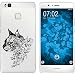 Produktbild PhoneNatic Case kompatibel mit Huawei P9 Lite Silikon-Hülle Floral Katze M2-1