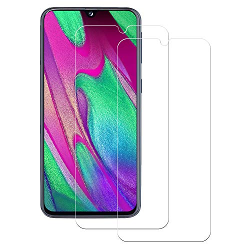 POOPHUNS Verre Trempé pour Samsung Galaxy A40 [ 2 Pièces] Écran Protecteur Vitre pour Samsung Galaxy A40, Dureté 9H sans Bulles, Couverture Complète Anti Rayures, Compatible 3D Cover