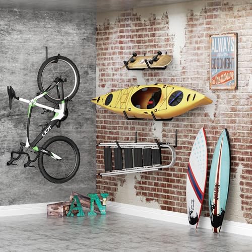 niffgaff Heavy Duty Garage Storage Hooks - 120 LB Capacity Wall Mounted Rack for Kayaks, Ladders, and Bikes by niffgaff - Image 8