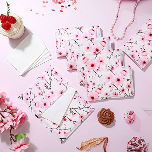 Image of Geyee 50 Pack Travel Tissue Packets Facial Paper Napkins, Cherry Blossoms