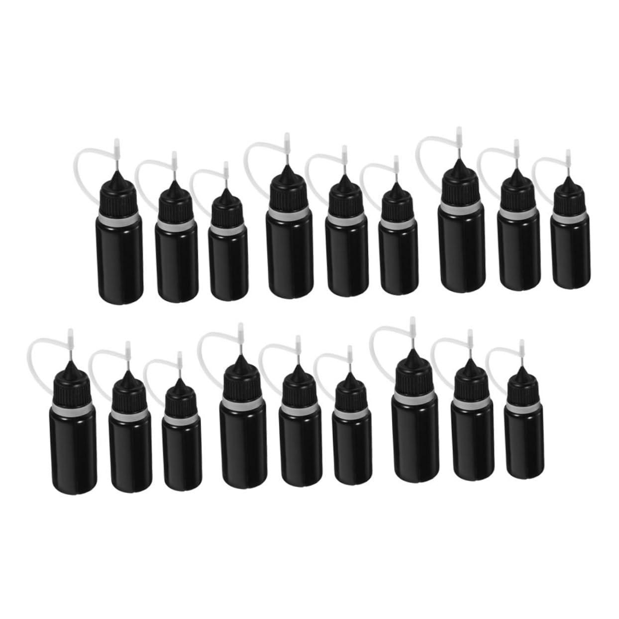 Mobestech 4 Sätze Flasche Mit Squeeze Flasche Quetschn Sqeeze Kleber-dispenser Saufmaschine Nachfüllbare n Leere Rostfreier Stahl Black 30 Stück * 4