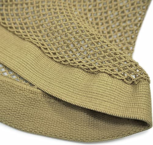 Image of DANCEYOU Fishnet Tights Professional Padded Footed Latin Seamless Stockings for Women and Girls