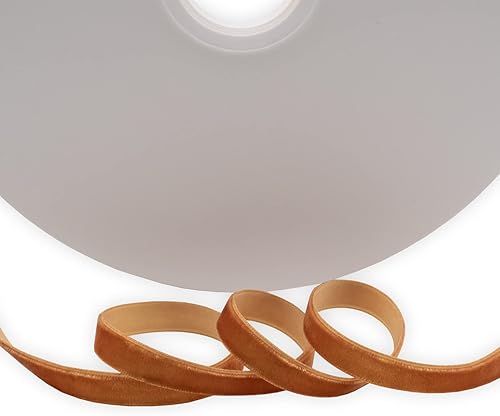 Miniatura 5 de HATIANGE Cinta de terciopelo de jengibre de 38 pulgadas x 25 yardas para envoltura de regalos, lazos para el cabello, gargantilla, decoraciones de