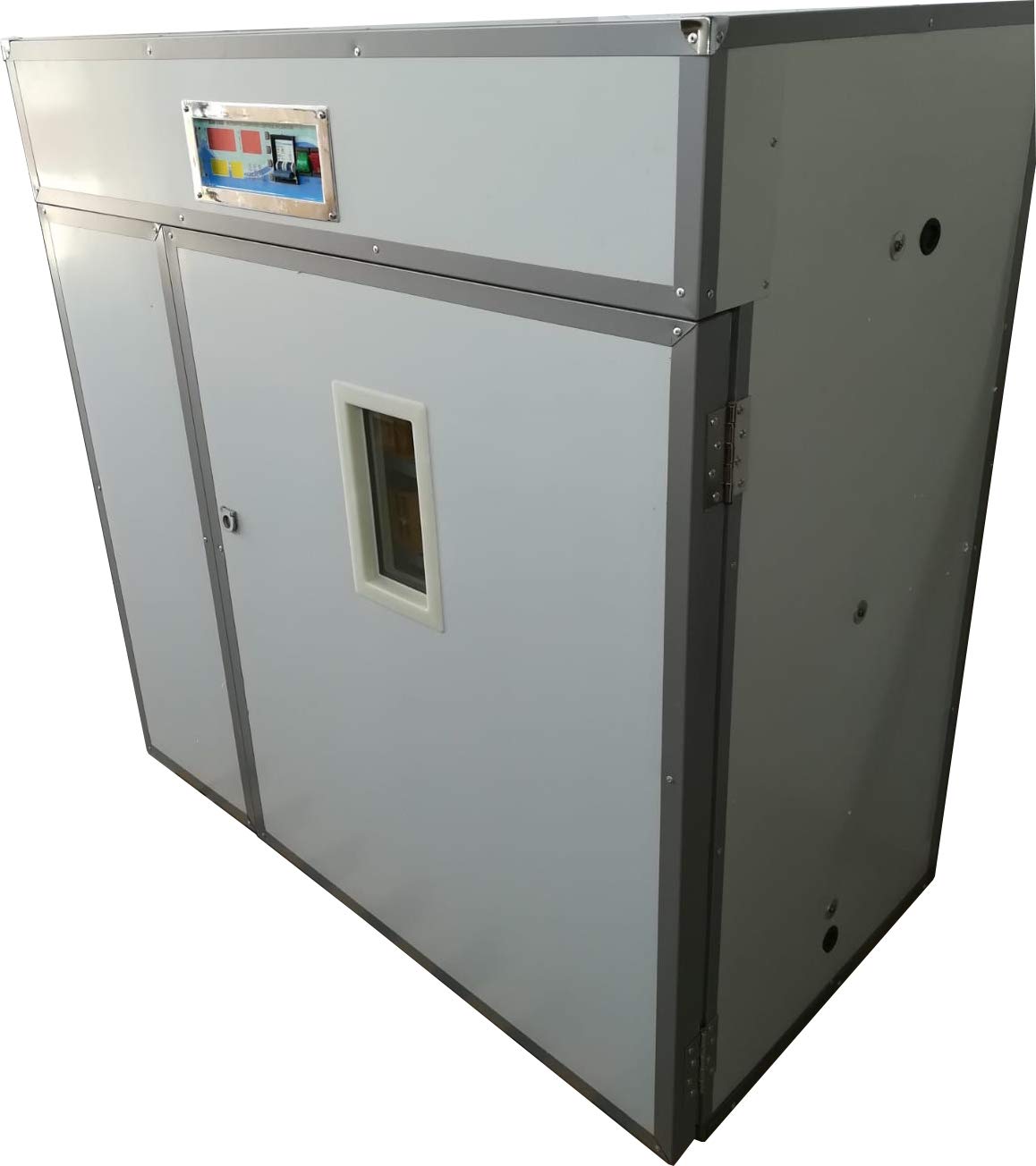 EASY MEDIA INCUBATRICE AUTOMATICA EM1000 PROFESSIONALE COIBENTATA CAPACITA' 1056 UOVA DI GALLINA, ANATRA CON GIRAUOVA AUTOMATICO, IGROMETRO, TERMOSTATO, DISPLAY ESTERNI E AVVISATORI ACUSTICI