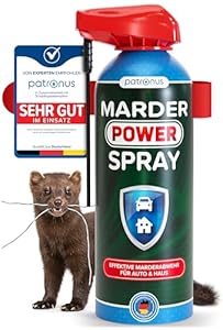 Patronus Marderspray Auto - effektive Marderabwehr fürs Auto - schneller Marderschutz mit zuverlässiger Sofortwirkung - Anti-Marder Spray zum Marder Vertreiben - Alternative zu Marderschreck, 400 ml