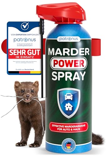 Patronus Marderspray Auto - effektive Marderabwehr fürs Auto - schneller Marderschutz mit zuverlässiger Sofortwirkung - Anti-Marder Spray zum Marder Vertreiben - Alternative zu Marderschreck, 400 ml
