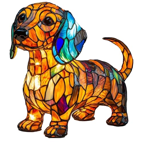 JSvsza Corgi Lamp, lámpara de Perro Salchicha, Bulldog francés, luz Nocturna USB, Coloridas lámparas de Mesa LED con temática de Perros, Regalo para los, Dachshund