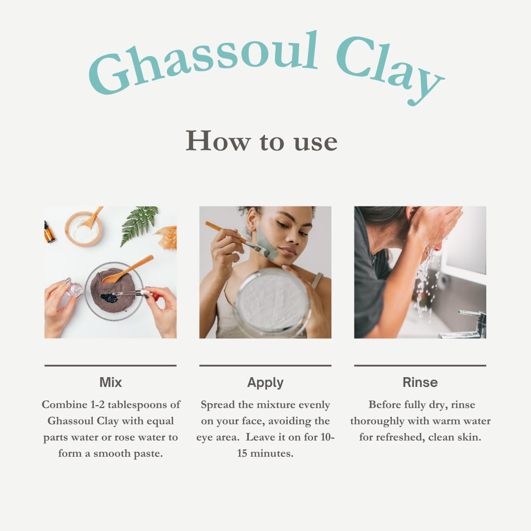 Moroccan Ghassoul Clay 100% All Natural 3.5 oz