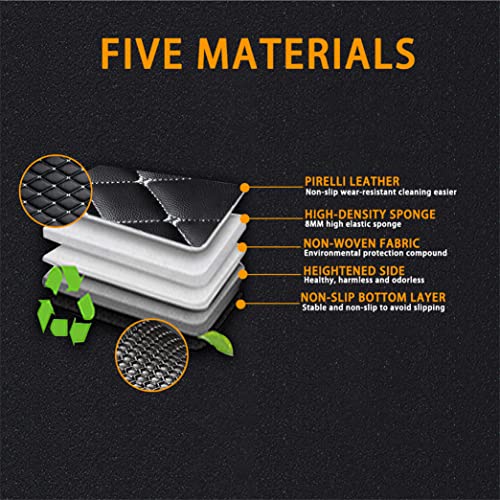 Rasiarpio Car Floor Mats Accessories For Is 2013-2017 Full Set Protection All Weather Car Carpets Non-Slip Luxury Leather Floor Liners Black Beige #TOP5