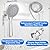 Detachable Handheld Shower Head with Hose - High pressure 5 Functions Showerheads Hand Held Shower Heads,Extra Long 4.7 ft. Stainless Steel Hose and Holder.