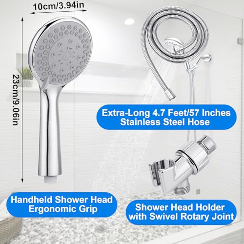 image for LifHap Detachable Handheld Shower Head with Hose - High pressure 5 Fun
