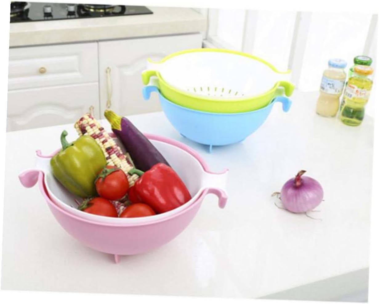 2-in-1 Strainer Colander and Bowl Set, Large Plastic image 3