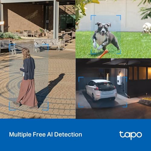 Tapo C520WS Pan/Tilt Outdoor Security Camera, 2K 4MP WiFi Outdoor Camera, 360° Vision Motion Tracking, No Monthly Fee, AI Detection, Starlight Colour Night Vision, IP66, Works with Alexa & Google - 9