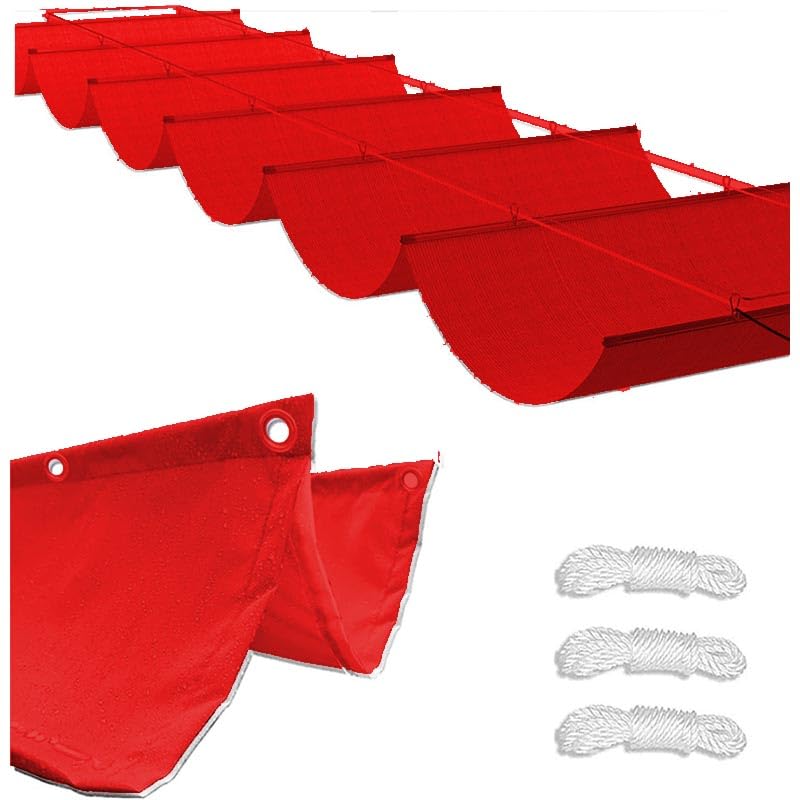 Auvent de jardin rétractable rouge pour pergola et balcon