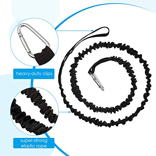 image for Sumind 4 Pieces Kayak Paddle Leash Kayak Rod Leash Paddle Lanyard Stre