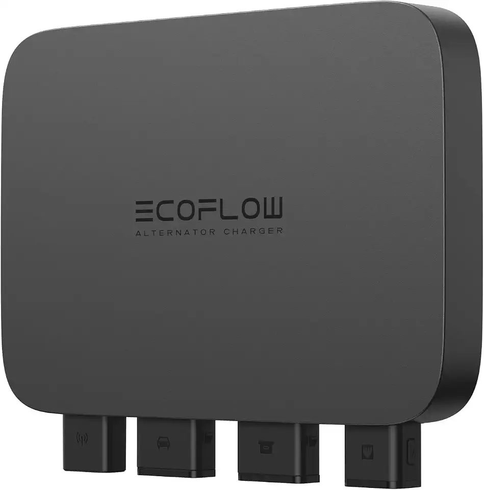 Ecoflow 500W Alternator Charger, 3-in-1 Fast DC-DC Charger for Portable Power Stations, Vehicle Battery Maintainer & Jump Starter 8× Faster Than Cigarette Chargers, Charges 1kWh in 2.1 hrs