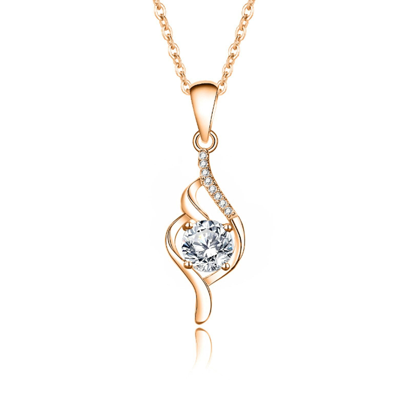 Collar de oro blanco 750 585 375 de oro auténtico, colgante infinito con 6,5 mm de moissanita de 1 ct y cadena de diamante de oro blanco de 45 cm sin níquel