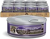 Dave's Pet Food Grain Free Wet Cat Food (Chicken & Turkey Saucey Pate), Naturally Healthy Canned Cat Food, Added Vitamins & Minerals, Wheat Free, 5.5 oz (24 Pack)