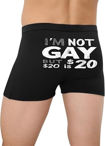 Novelty Boxer Briefs For Men Funny Pattern Behind the Underwear Buttocks
