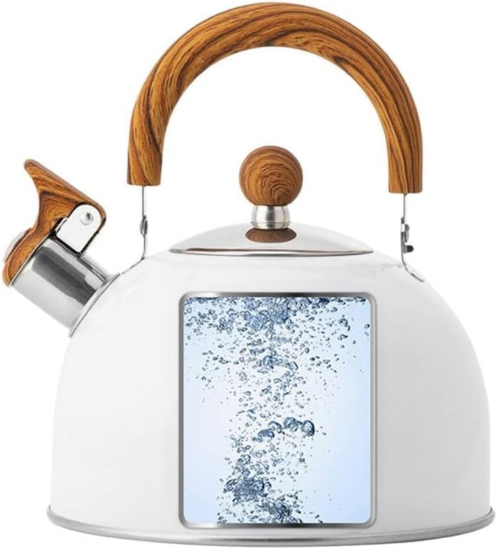 Tetera Tipo Cocinas Hervidor De Agua Con Silbato 2,5 L, Tetera Acero Inoxidable Para Estufa Gas Compatible Hervir, Cocina Inducción Calentar Agua Té